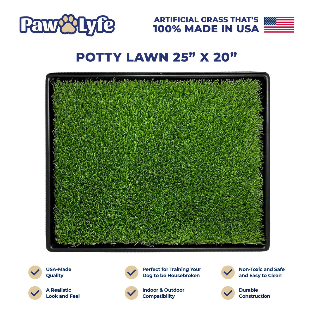 Artificial Grass Dog Potty with Tray E1342