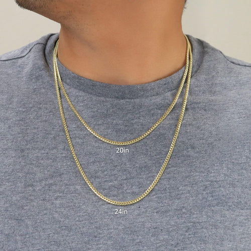 18k Yellow Gold Cuban Link Chain Necklace N73016