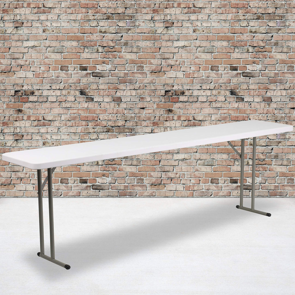 8-Foot White Plastic Folding Training Table S631