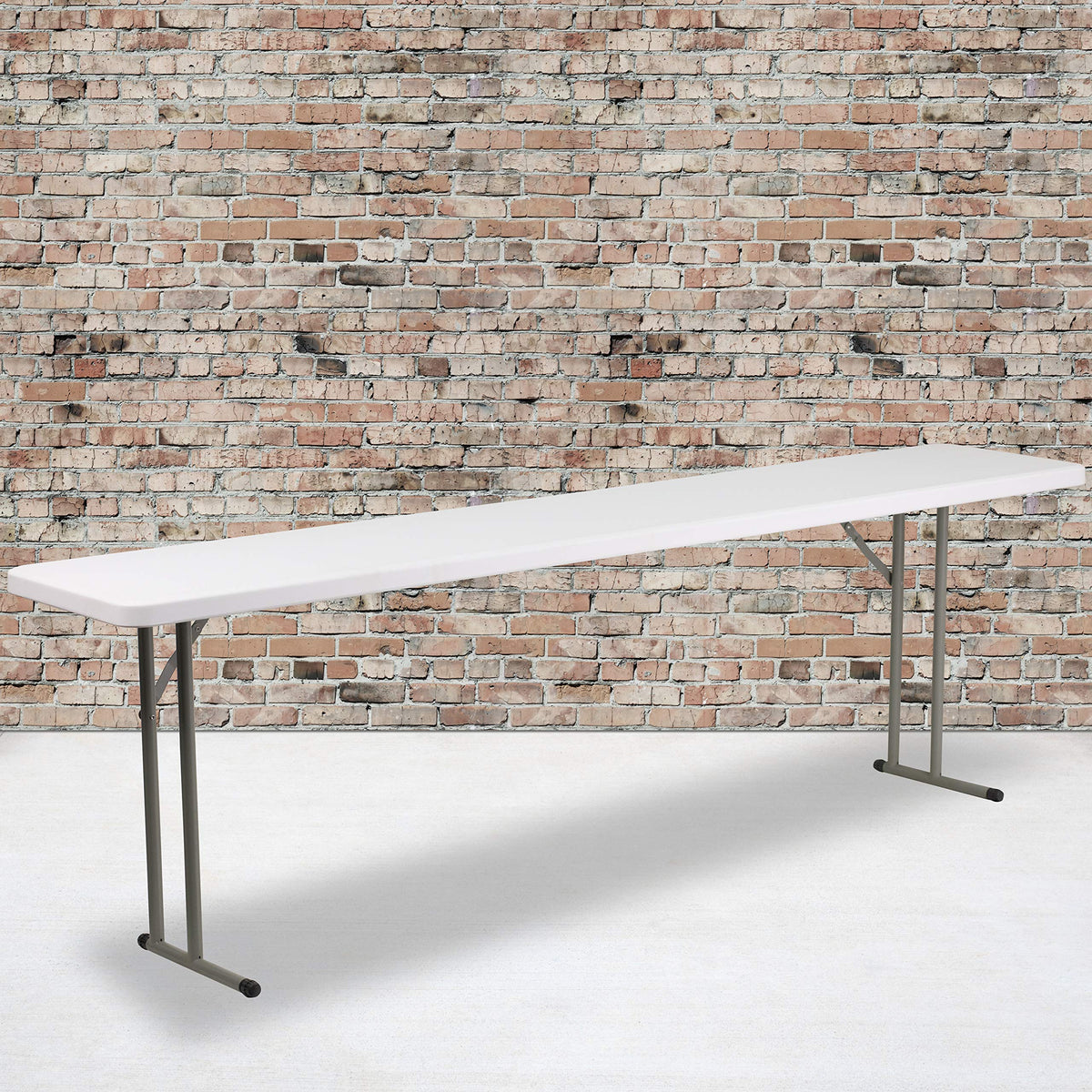 8-Foot White Plastic Folding Training Table S631